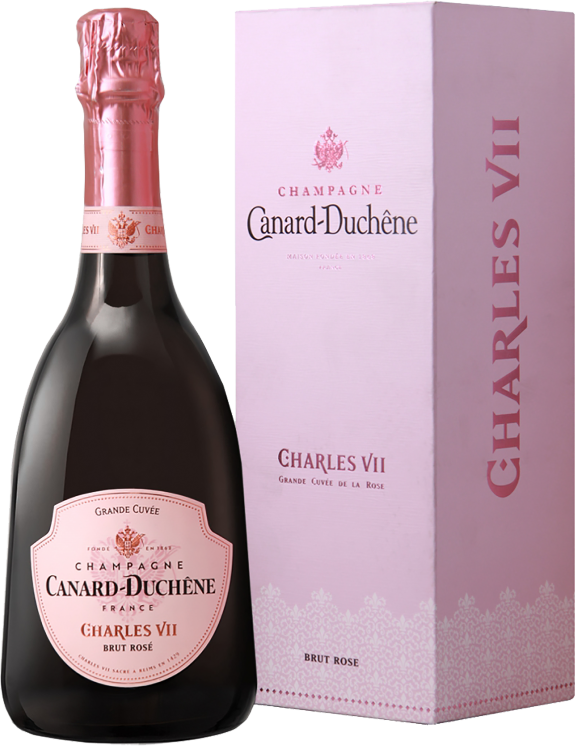 Канар-Дюшен Шарль VII Брют Розе Шампань AOC в подарочной упаковке 0.75 л