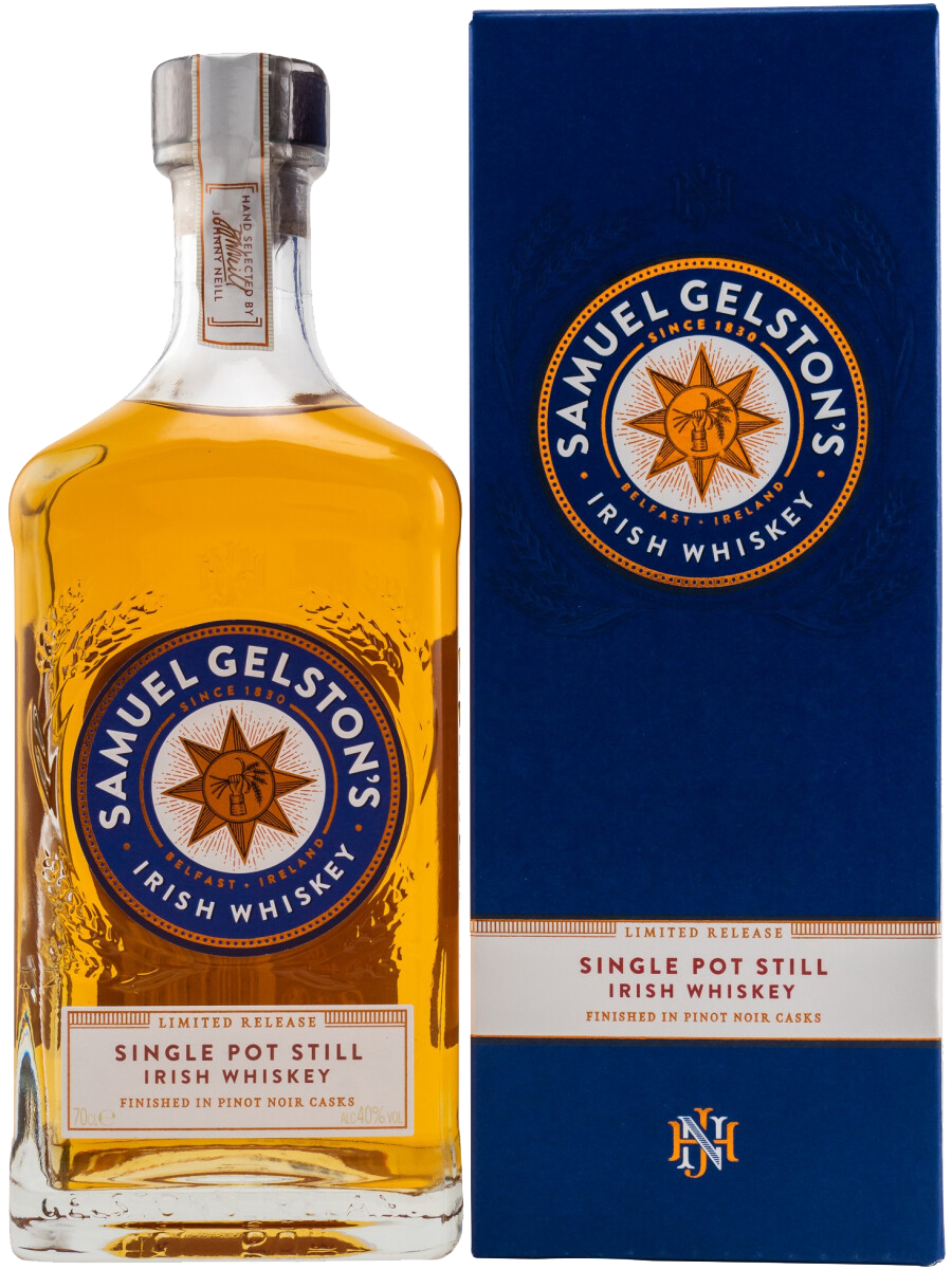 Гелстонз Сингл Пот Стил Пино Нуар Каск Финиш Купажированный Ирландский Виски в подарочной упаковке 0.7 л
