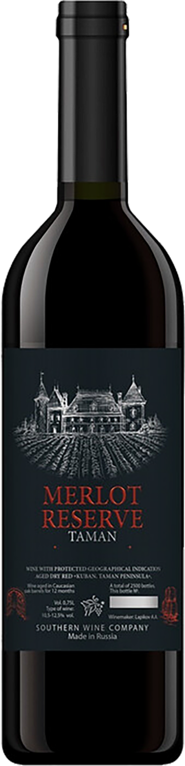 Мерло Тамани Резерв Кубань. Таманский полуостров ЗГУ Южная Винная Компания 2018 0.75 л