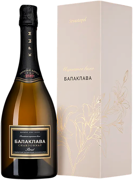 Balaklava Chardonnay Brut Crimea Zolotaya Balka (gift box), 0.75 л в Обнинске
