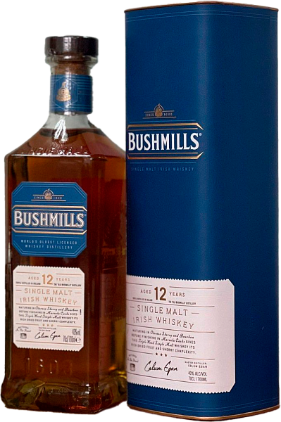 Bushmills 12 y.o. Single Malt Irish Whiskey (gift box), 0.7 л в Обнинске