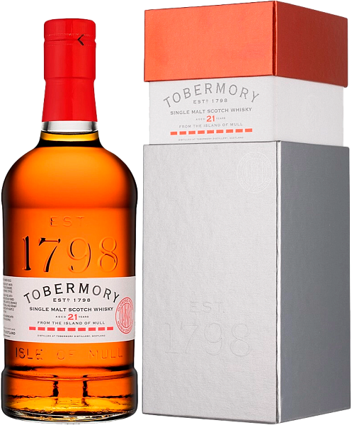 Tobermory Aged 21 Years Old Single Malt Scotch Whisky (gift box), 0.7 л в Обнинске