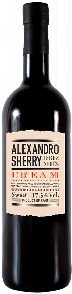 Alexandro Cream Jerez DO Aecovi-Jerez, 0.75 л в Обнинске