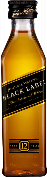 Johnnie Walker Black Label Blended Scotch Whisky, 0.05 л в Обнинске
