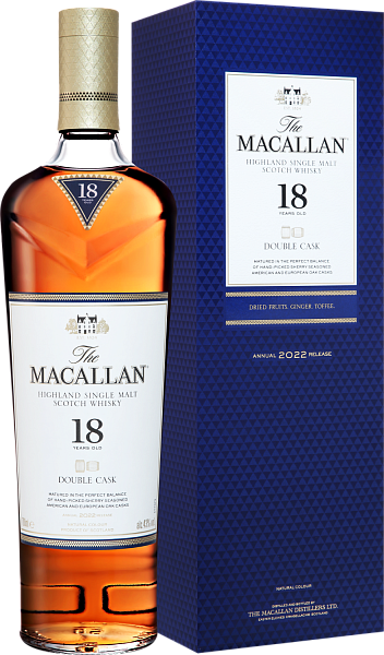 Macallan Double Cask Highland Single Malt Scotch Whisky 18 y.o. (gift box), 0.7 л в Обнинске